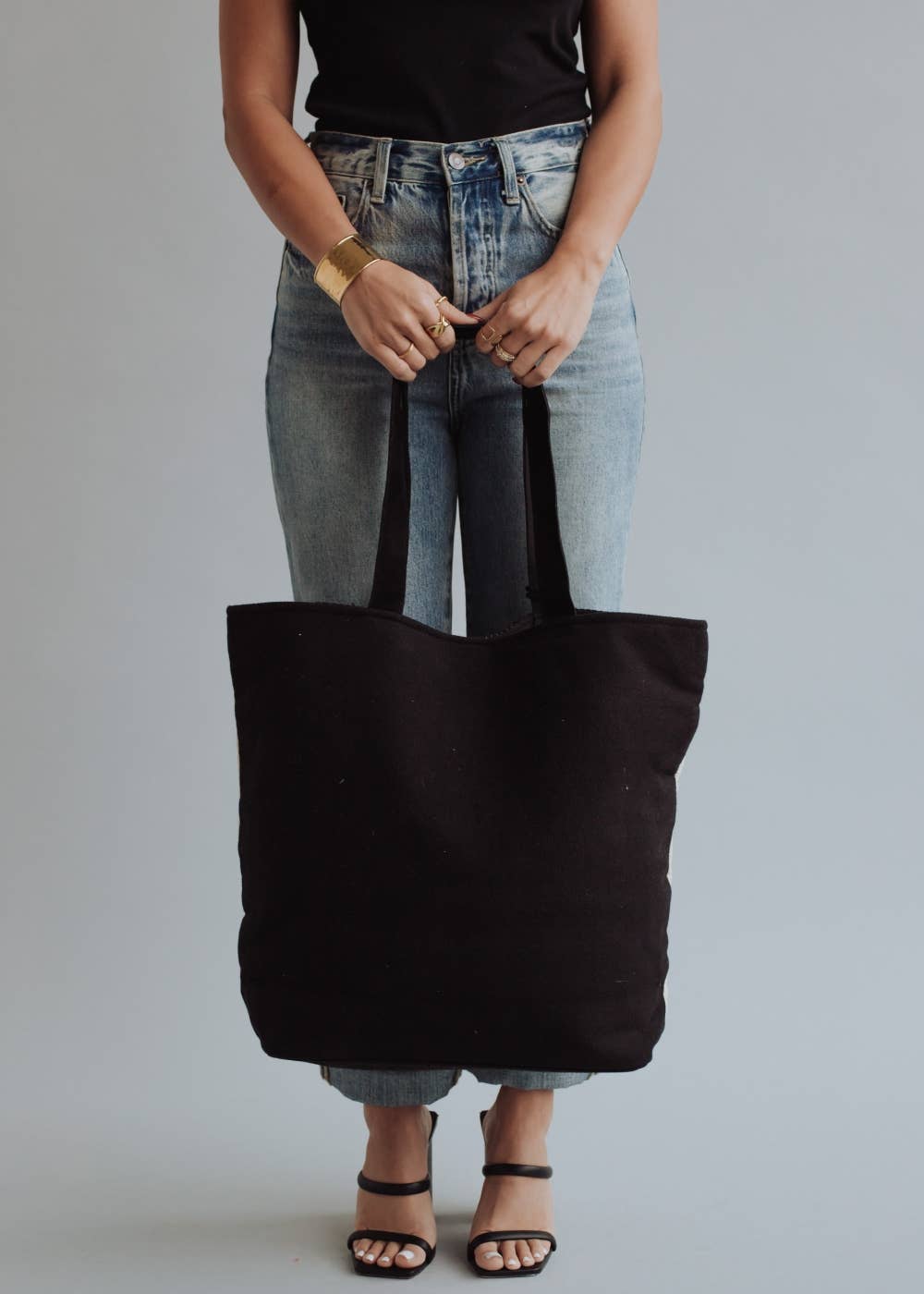 Black & Cream Aztec Tote