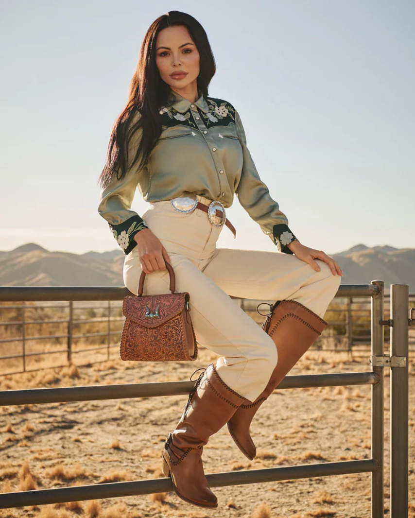 MYRA | Loyal West Dusty Trail High Boot in Calfskin