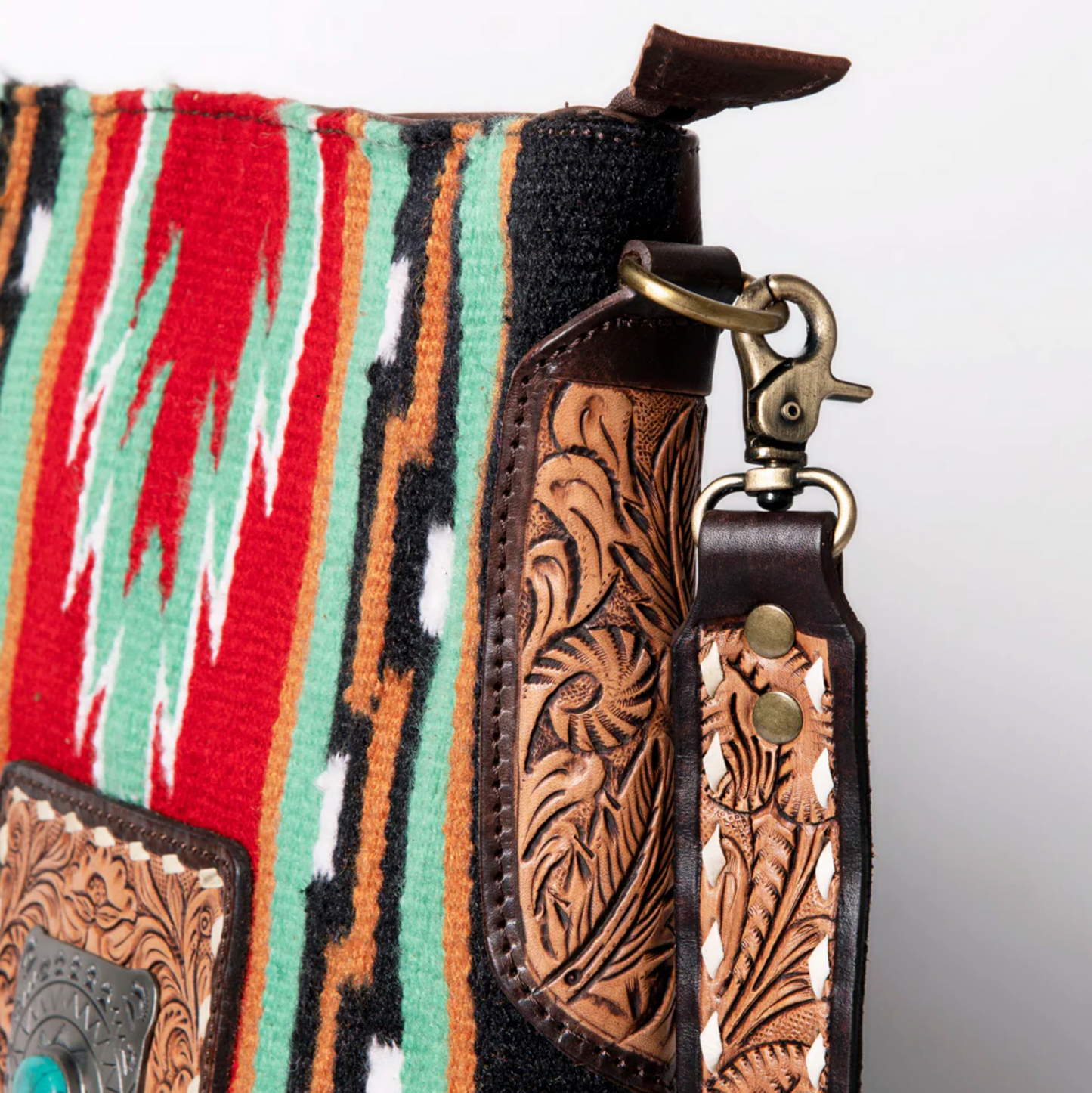 American Darling | Saddle Blanket & Genuine Leather Crossbody Bag