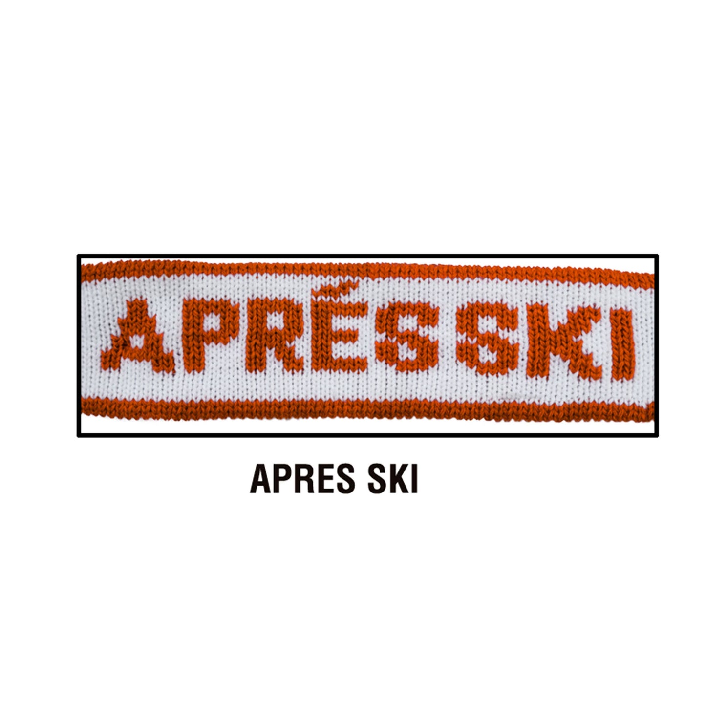 APRES SKI Letter Winter Headband Headwrap | Ivory + Red