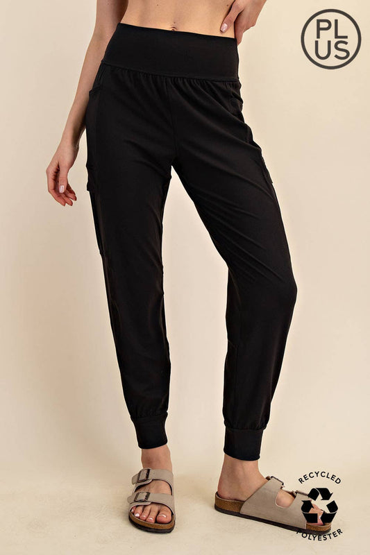Butter Soft High Waist Cargo Joggers | Plus Size