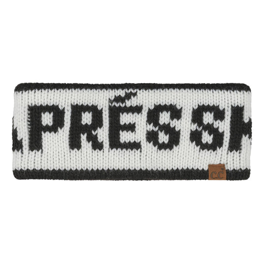 APRES SKI Letter Winter Headband Headwrap | Ivory + Black
