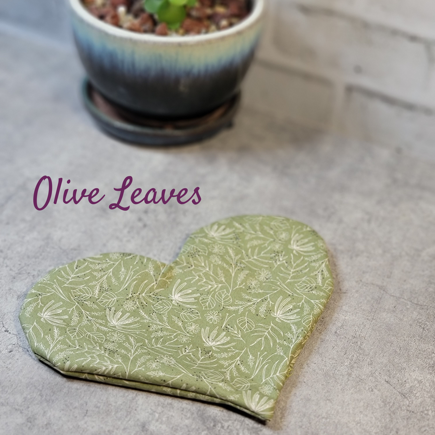 Aromatherapy Heart Pillow | Lavender | Olive Leaves