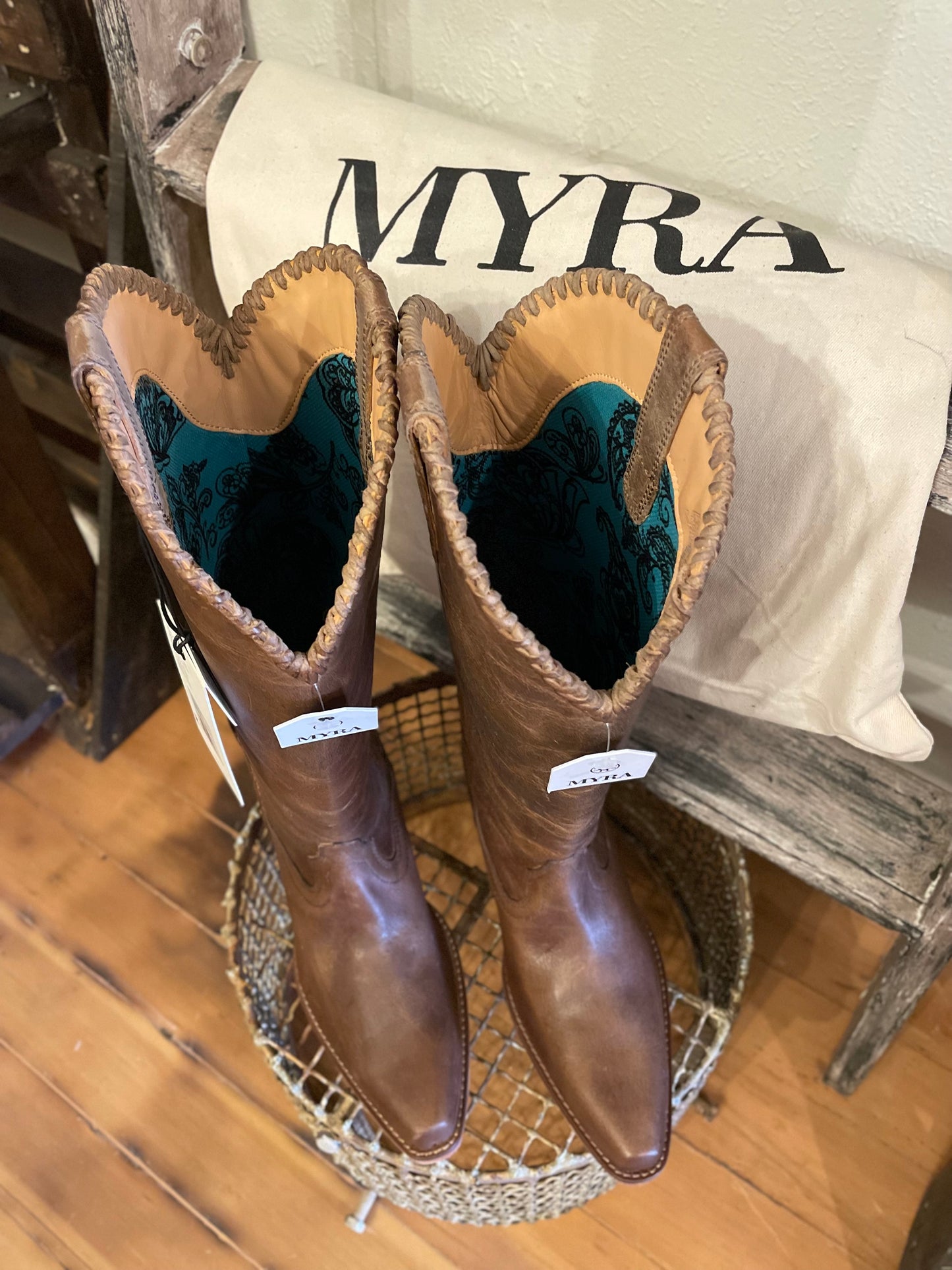 High Plains Stitched Leather Boots | Myra