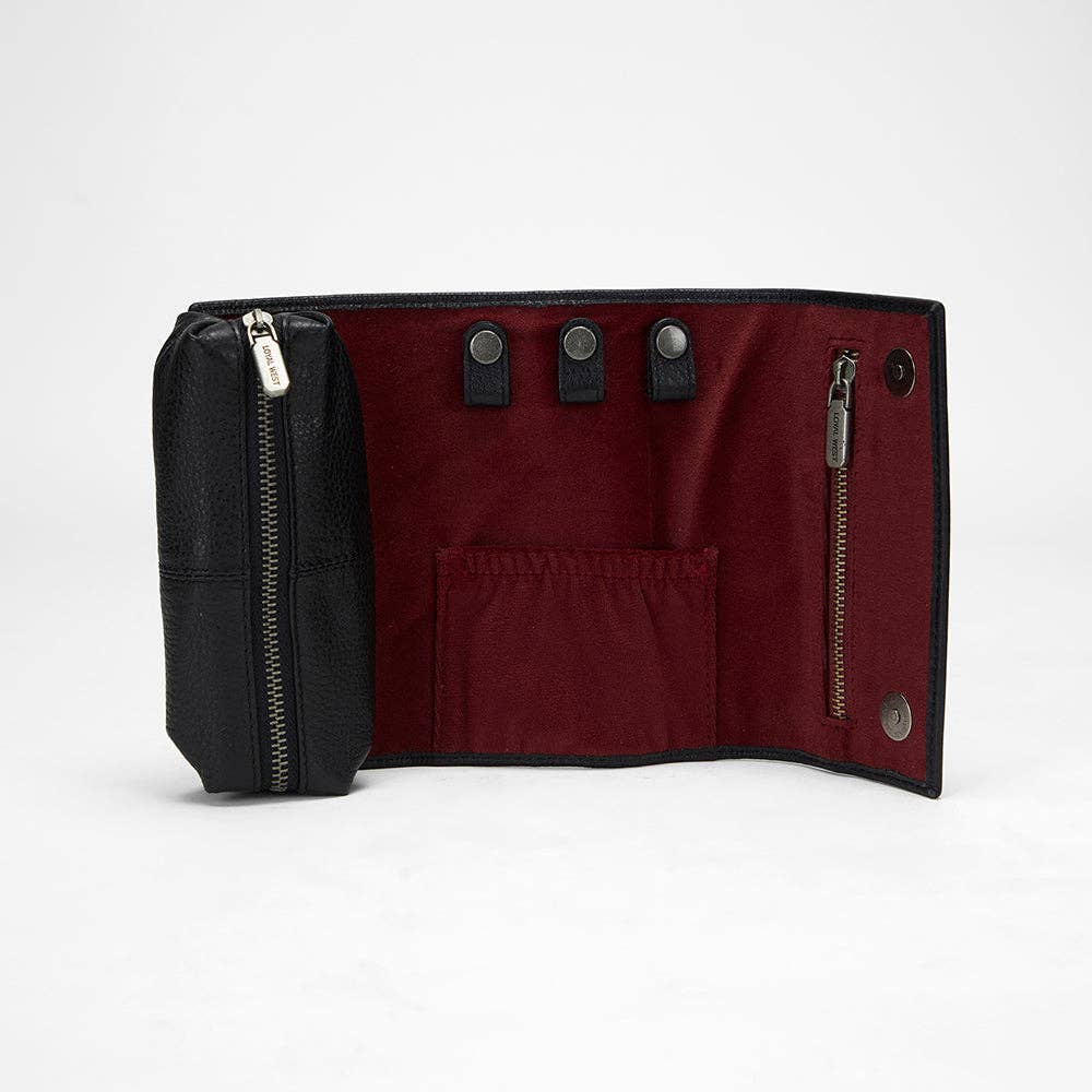 LOYAL WEST Canyon Leather Jewelry Case | Black