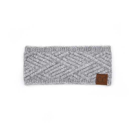 Diagonal Pattern Headwrap | Light Gray