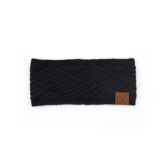 Diagonal Pattern Headwrap | Black