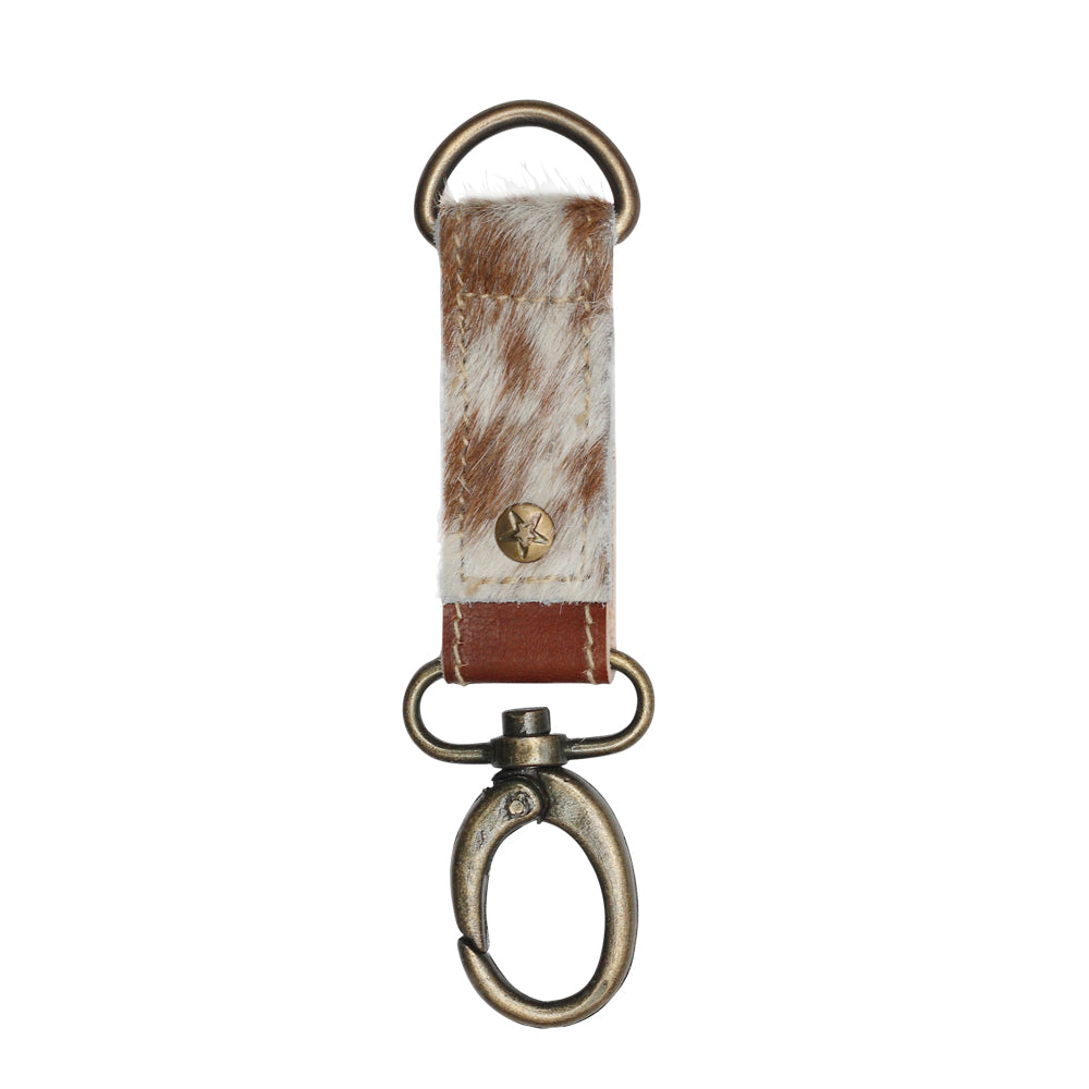 Myra | Brown + White Key Fob