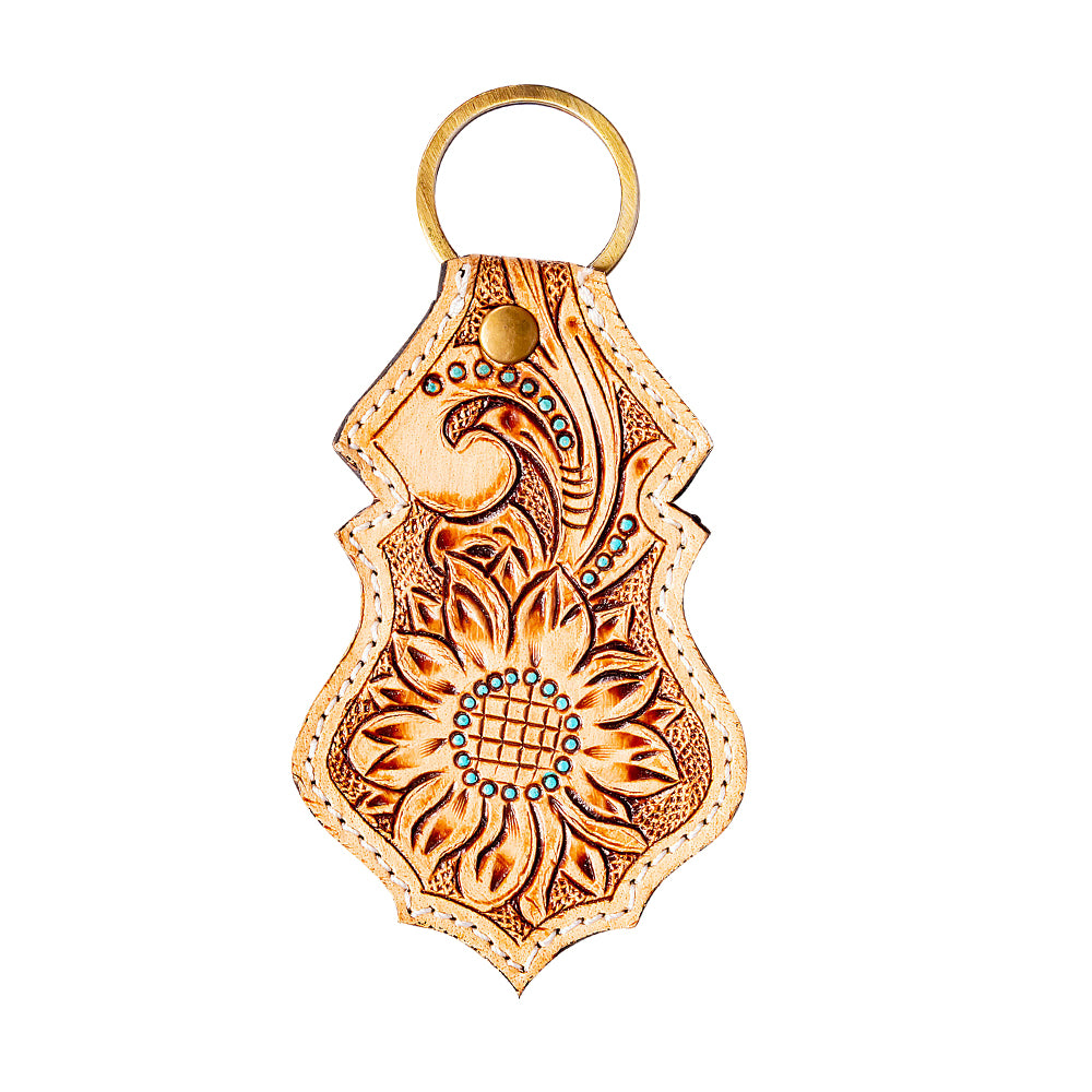 Myra | North Bloom Hand-tooled Key Fob