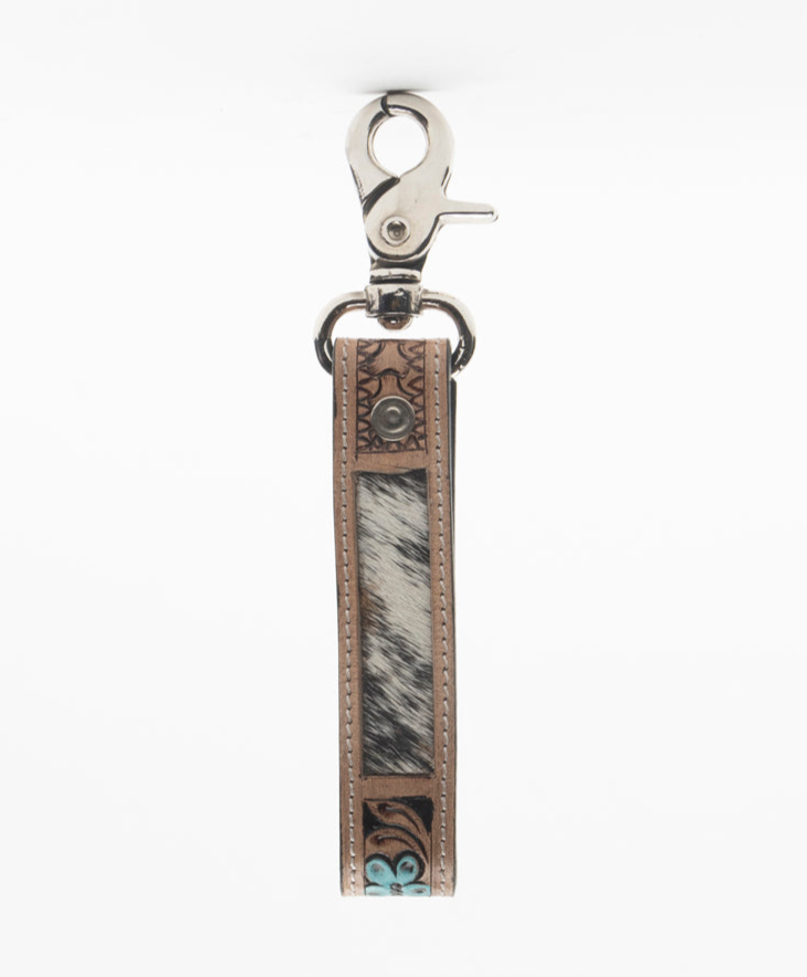 Myra | Oregon Way Hand-tooled Leather Key Fob