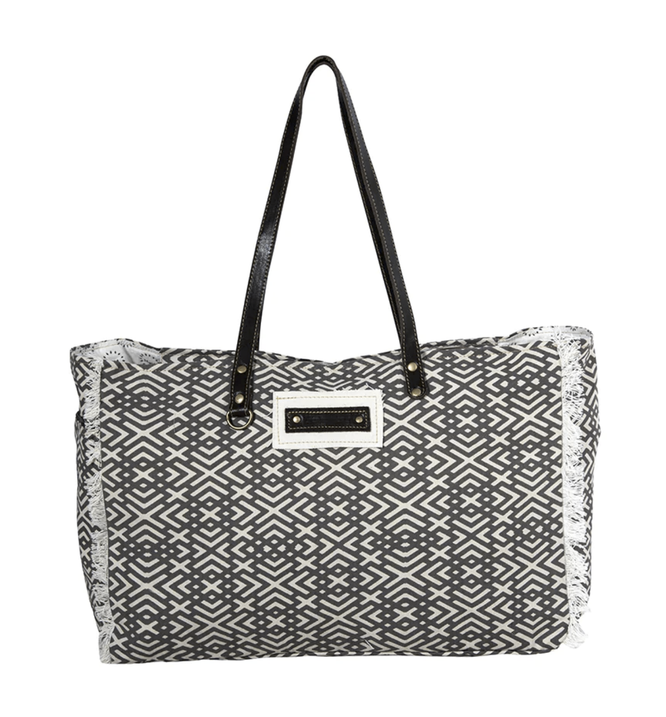 Myra Terrence Geometric Weekender Bag