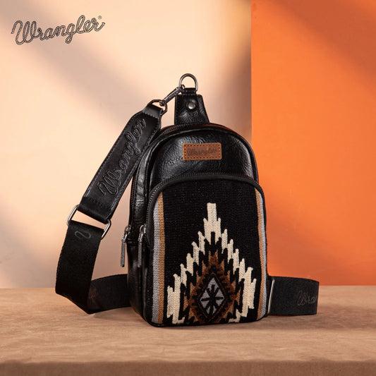Wrangler Southwestern Sling Bag | Black