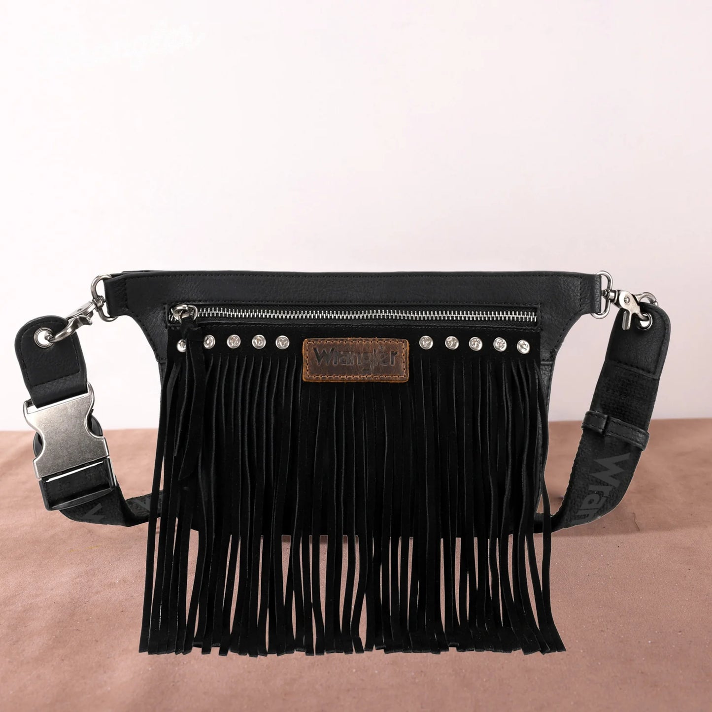 Wrangler Fringe Belt Bag | Black