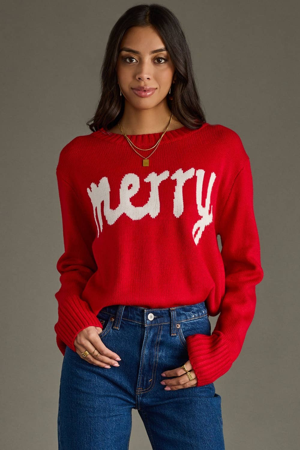 Merry Sweater | Red + White