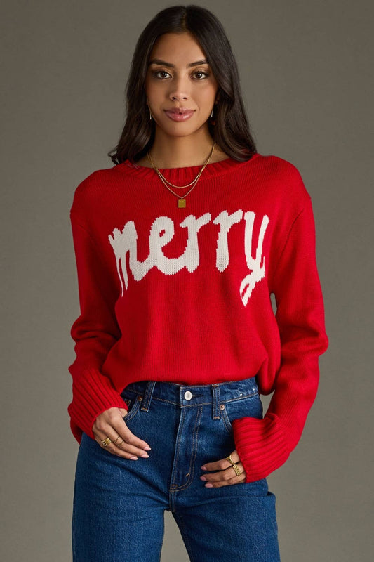 Merry Sweater | Red + White