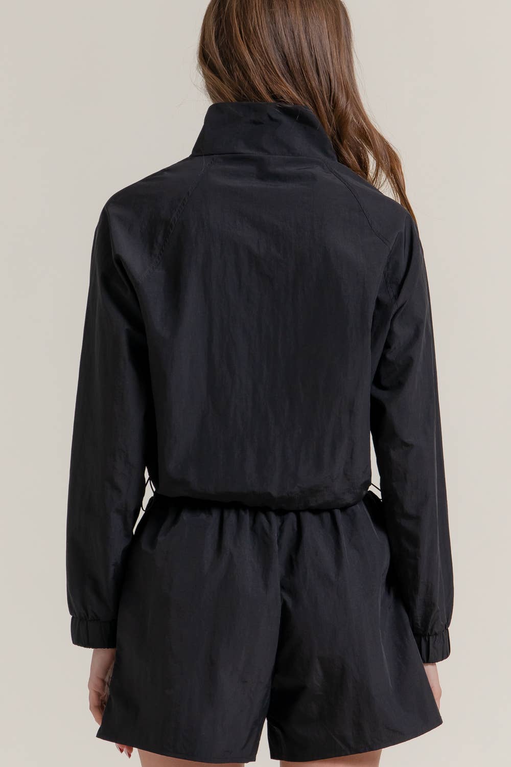 Long Sleeve Cropped Anorak Jacket