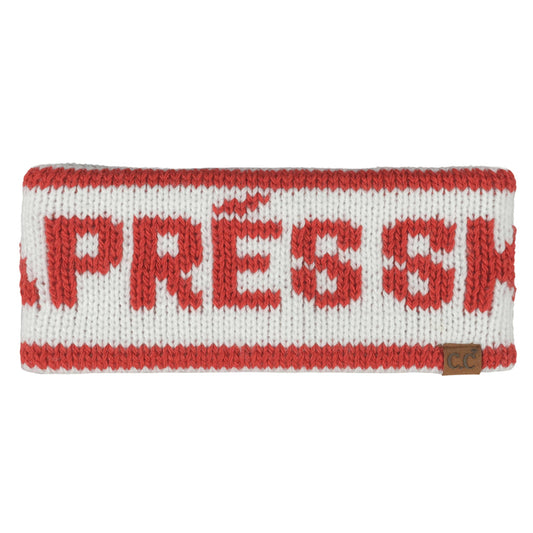 APRES SKI Letter Winter Headband Headwrap | Ivory + Red