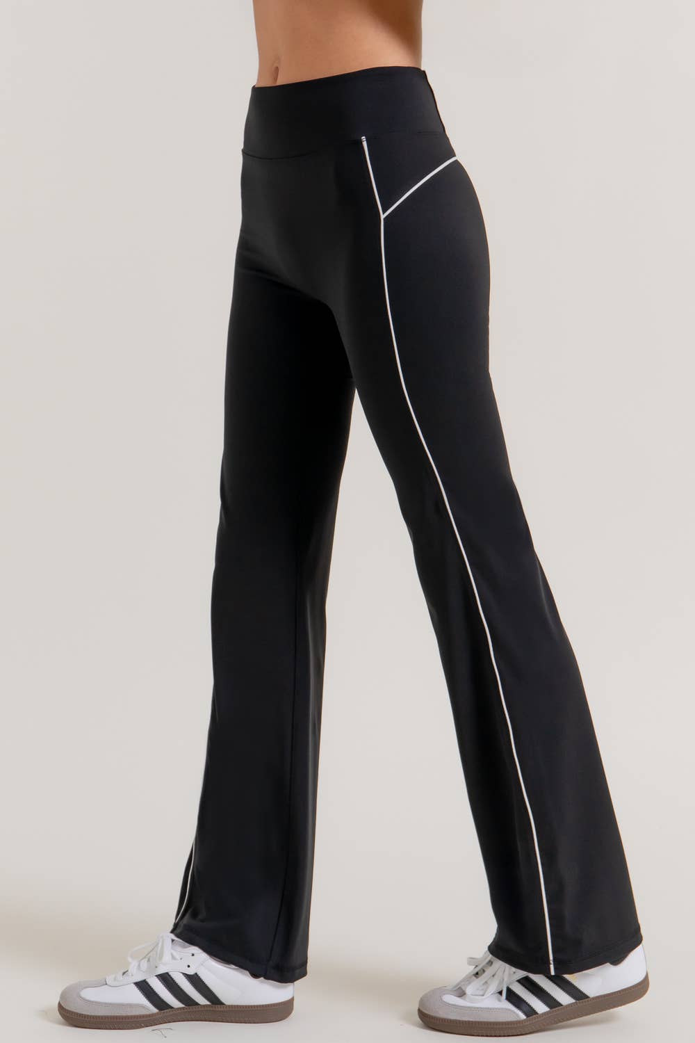 Contrast Piping Yoga Pants