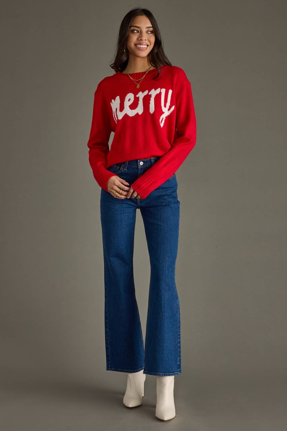 Merry Sweater | Red + White